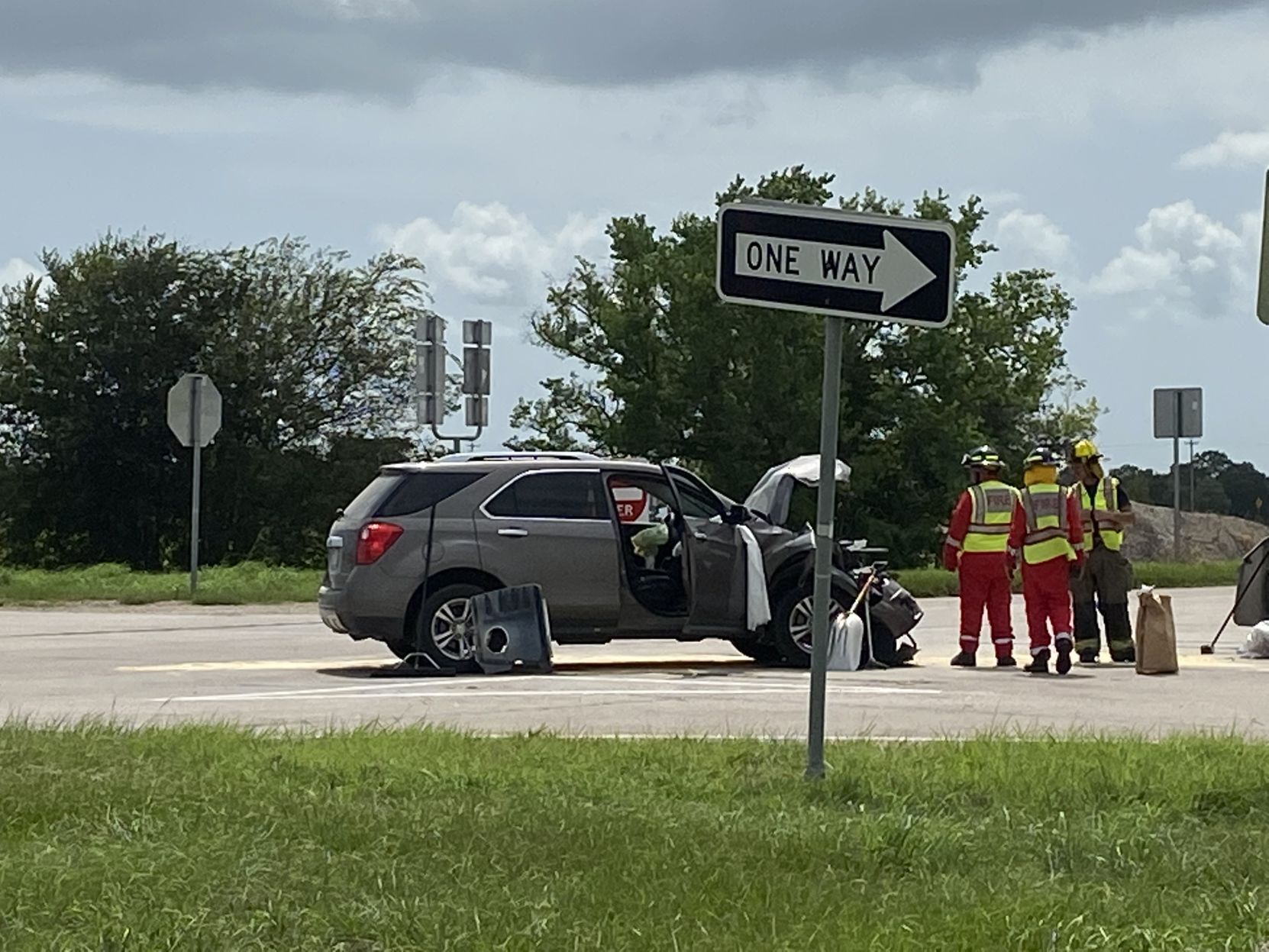 Two vehicle crash